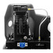 A black and white Industrial Air air compressor with a hose attached.