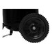 An Industrial Air portable air compressor with black wheels.