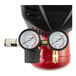 A red ProForce air compressor with gauges.