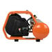 An orange and black Industrial Air Contractor portable air compressor.