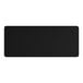 A black rectangular object with a white background.