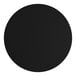 A gray wood finish Lancaster Table & Seating round table top with a black circle in the center.