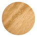 A Lancaster Table & Seating round wood table top with a maple finish.