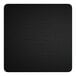 A black square table with a black wood finish.