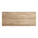 A rectangular wood table top with a gray wood finish.