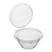 A case of 240 clear Inline Plastics Safe-T-Fresh 16 oz. deli bowls with hinged dome lids.