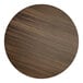 A Lancaster Table & Seating round wood table top with dark walnut finish.