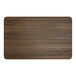 A rectangular wood table top with a dark walnut finish.