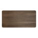 A Lancaster Table & Seating rectangular wood table top with a dark walnut finish.