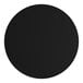 A black circle with a white background.