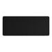 A black rectangular object with a white background.