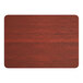 A Lancaster Table & Seating rectangular MDF table top with a red mahogany finish.