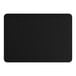 A black rectangular object with a white background.