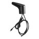 A black Chicago Faucets touchless foam soap dispenser with a white cable attached.