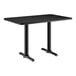 A black rectangular Lancaster Table & Seating table with black legs.