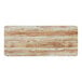 A close-up of a rectangular Lancaster Table & Seating MDF table top with barnwood finish.