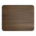 A rectangular wood table surface with a dark walnut finish.