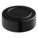 A black round polypropylene spice cap.