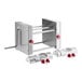 A stainless steel Estella manual turnover machine with red knobs.