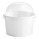 A white container with a clear dome lid.