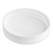 A white plastic cap on a white background.