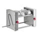 A stainless steel Estella manual turnover machine with red knobs.