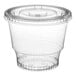 A clear plastic cup with a lid.