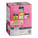 A pink Bigelow English Breakfast Tea box with different labels.