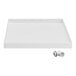 A white rectangular thermoplastic pan with a side outlet.