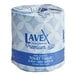 A Lavex Premium individually wrapped toilet paper roll.