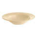 An Acopa Foundations tan melamine bowl with a white background.