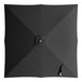 A black square umbrella canopy for Lancaster Table & Seating umbrellas.