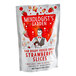 A white and red bag of Mixologist's Garden Freeze-Dried Strawberry Slices.