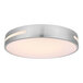 A Canarm Niven brushed nickel LED flush mount ceiling light.