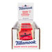 A red Tillamook Sharp White Cheddar Cheese display box.