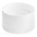 A 28/410 white plastic bottle cap with foam liner.
