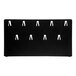 A black metal Pyramid Time Systems key rack with 9 hooks.