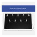 A black rectangular Pyramid Time Systems key rack with 9 hooks.