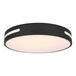 A close up of a black Canarm Niven LED light with white accents.
