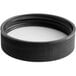 A black 38/400 continuous thread cap with a foam liner.