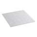 A white square top splash shield with holes in it.