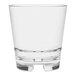 A stackable clear Tossware Reserve rocks glass.