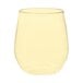 A close up of a yellow Tossware Vino glass.