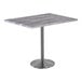 A Holland Bar Stainless Steel Base for a rectangular table.