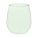 A clear Tossware Vino glass with a white background.