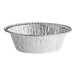 A Baker's Lane round aluminum foil pie pan with a silver rim.