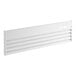 A white rectangular Avantco front grille with four horizontal slats.