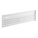 A white metal front grille with slots for Avantco refrigeration equipment.