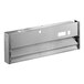 A stainless steel Avantco bottom front grille with holes.