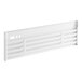 A white metal Avantco front grille with holes.